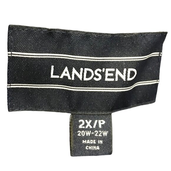 Lands End Royal Blue Leopard Pattern Zipper‎ Front - Picture 4 of 5
